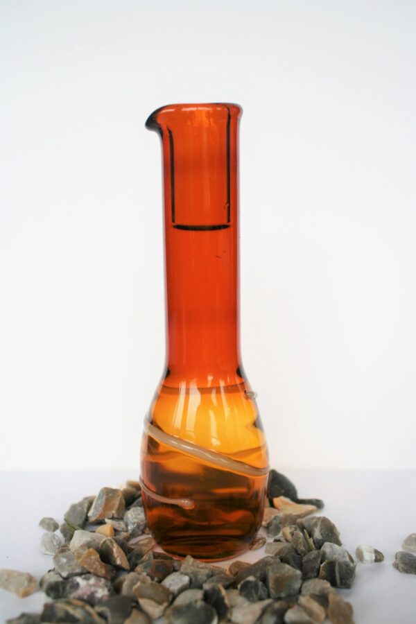 Soliflore ambre avec décoration