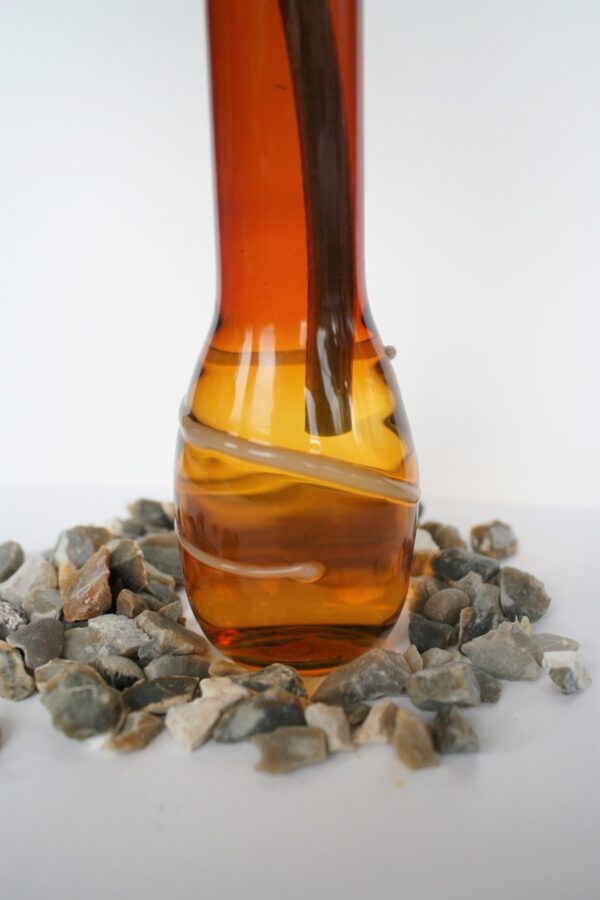 Soliflore ambre avec décoration – Image 2