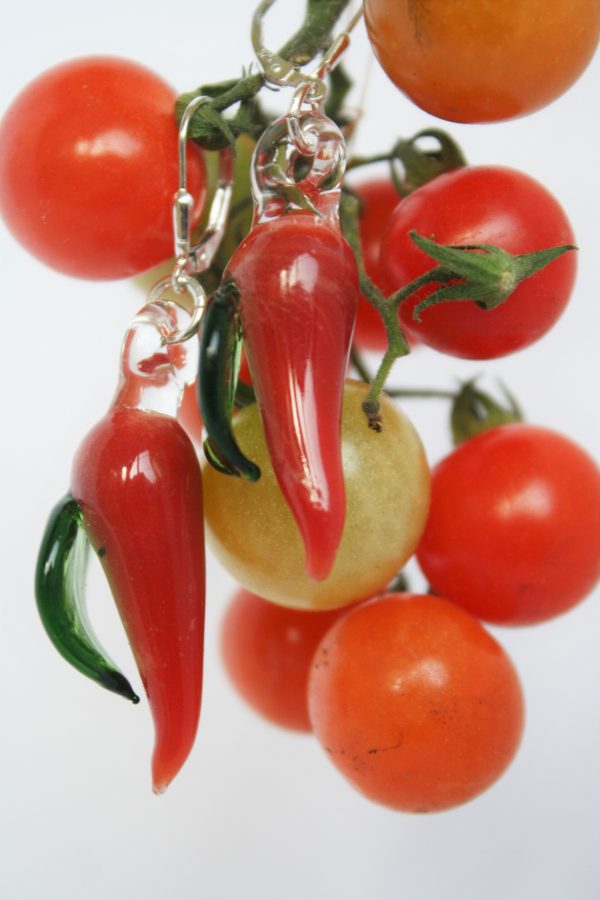 Dormeuses piment rouge